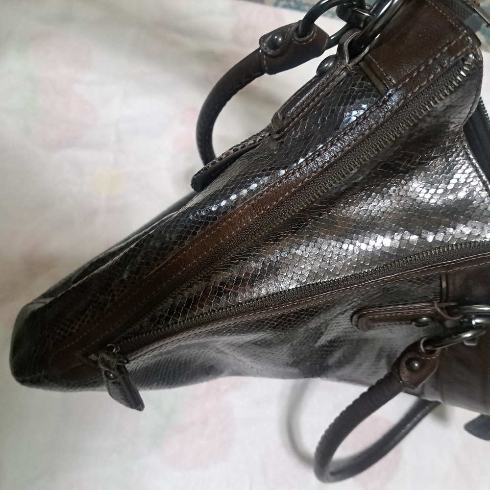 Coach Python Leather Handbag - image 6